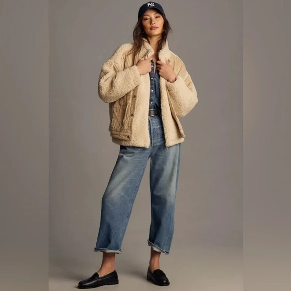 NWT Blank NYC Fuzzy Wuzzy Sherpa trucker jacket